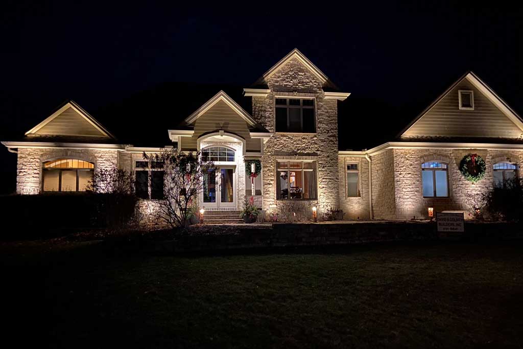 residential lighting by twilight