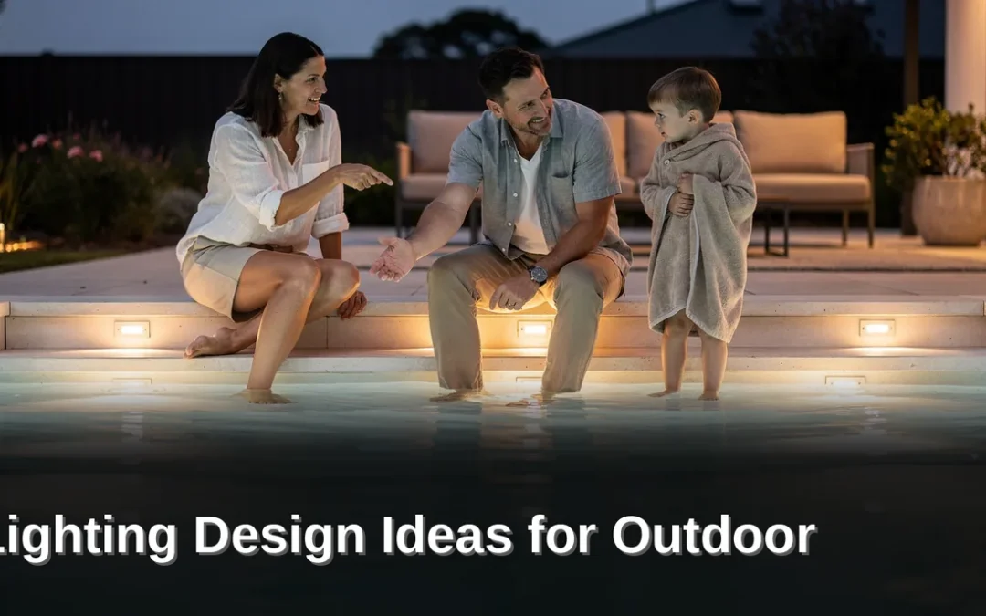 Without properly placed pool lighting, sections of the backyard disappear after dark and the space