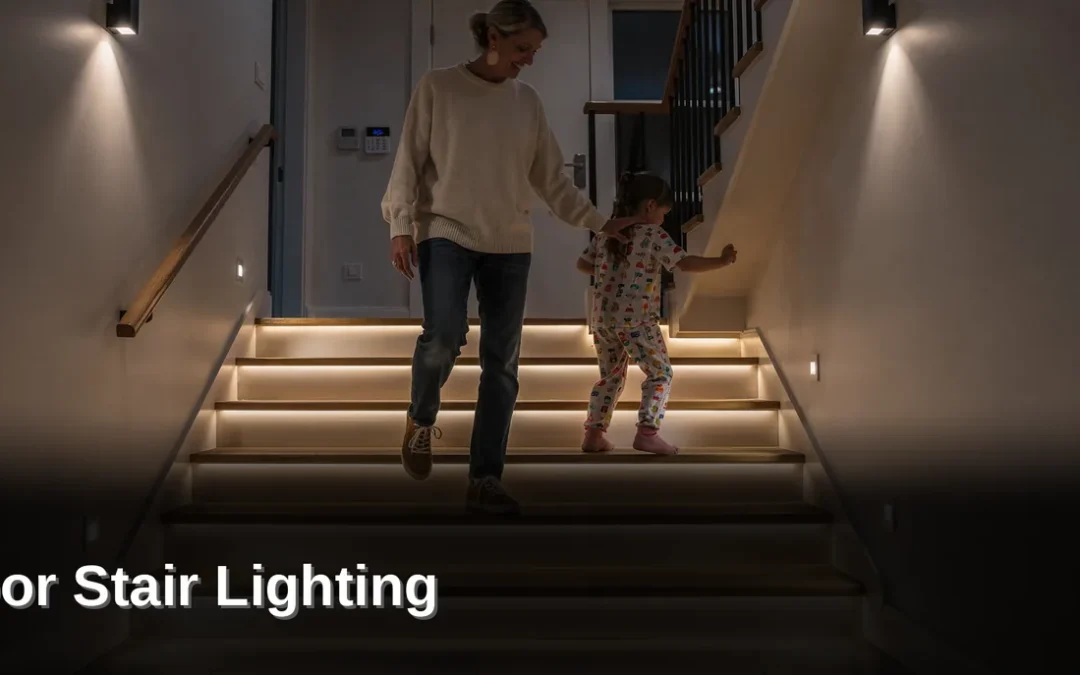Well-lit outdoor stairs make the space safer and more accessible for everyone in the household